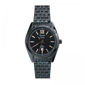 Alexandre Christie AC 8501 Full Black Rosegold Tick Lady LDBIPBARG